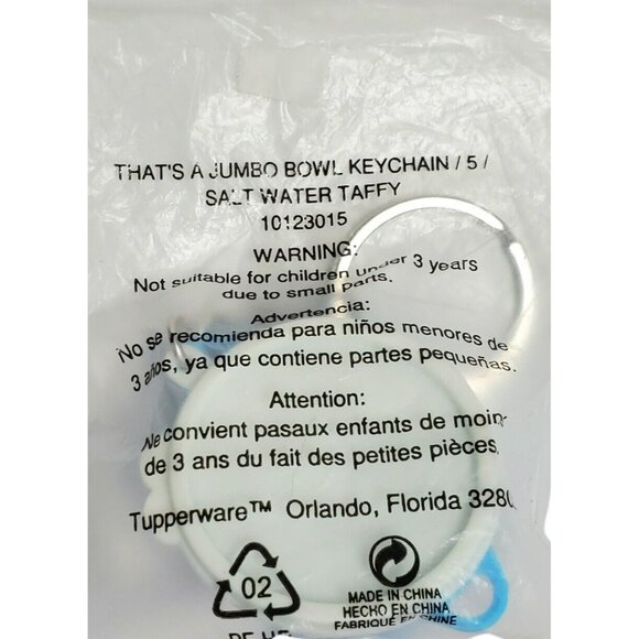 New Tupperware Keychain Pill Container Thats a Jumbo Bowl Removable Lid Blue VTG - Picture 2 of 10